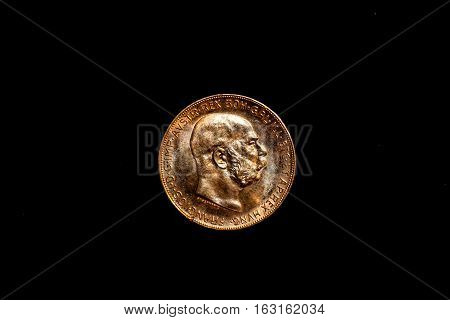 Golden coin German and Ottoman antique ducat