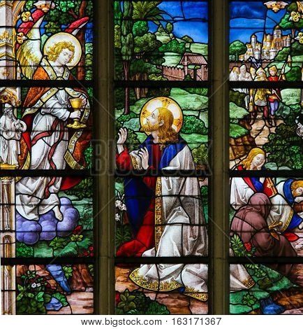 Stained Glass - Jesus In The Garden Of Gethsemane