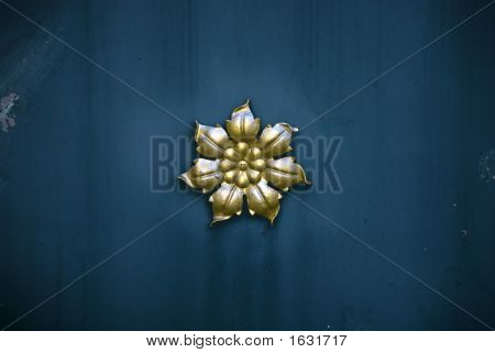 Květinový Ornament na kovové dveře