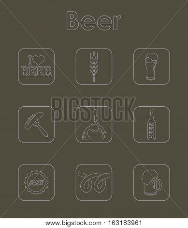 It is a set of beer simple web icons