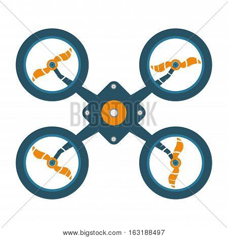 Drone robot technology icon vector illustration graphic design