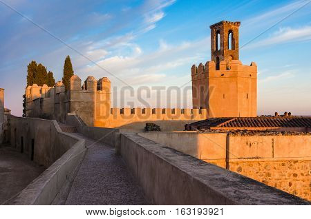 Espantaperros Tower in Badajoz City, Extremadura, Spain.