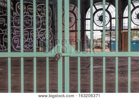 Interior of Historic Asbury Park Carousel and Casino House in New Jersey at the shore. Built in 1932 on the boardwalk and operational for more than 50 years. It is now abandoned.