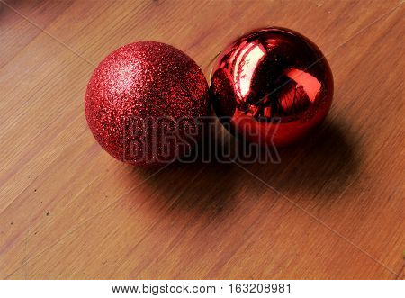 christmas decorations staying on the wood table