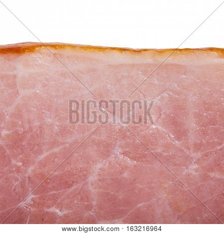 Piece of Smoked Carving Pork Ham. Selective and Soft focus.