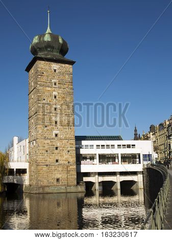New Town Water Tower - the building dates from the late 15th century probably sometime between 1488-1495, Prague Czech republic