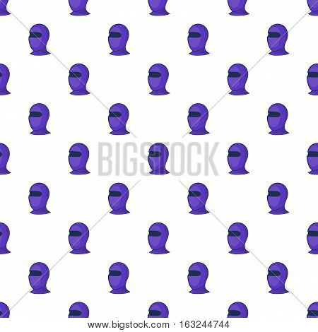 Balaclava pattern. Cartoon illustration of balaclava vector pattern for web