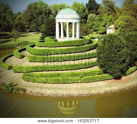 Ancient Temple With The Dome And The White Stone Column