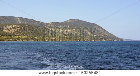 Moutti tis Sotiras above Aphrodite's Baths North East Coast of Akamas Peninsula Cyprus