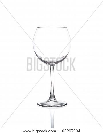 Empty Wine Glass. Isolated On A White Background