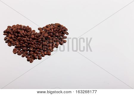 Heart With Roasted Coffee Beans