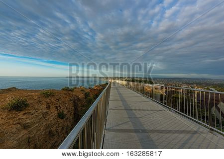 Anzac Memorial Walk and Bar Beach in Newcastle NSW Australia.