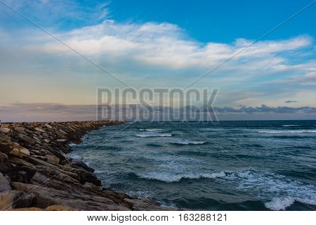 The Break Wall at Turner's Beach in Yamba, Australia