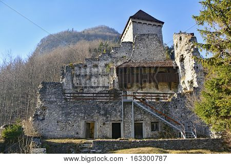 The 12th century Grad Kamen castle in Slovenia.