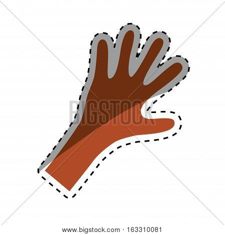 Huma hand silhouette icon vector illustration graphic design