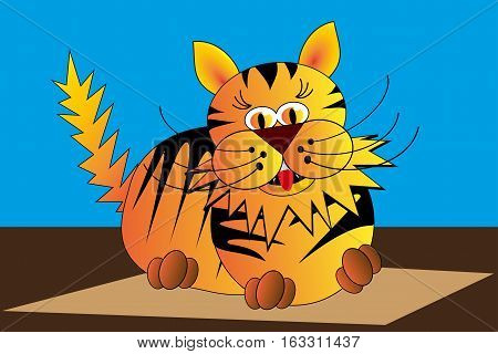 pussy sitting vector , cat , tiger , tomcat