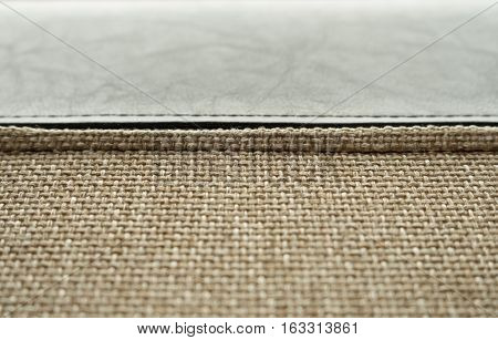 textile and leather cloth for texture or background