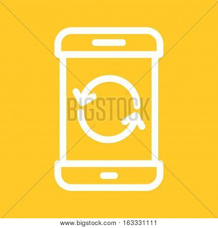 Phone, mode, reset icon vector image. Can also be used for smartphone. Suitable for mobile apps, web apps and print media.