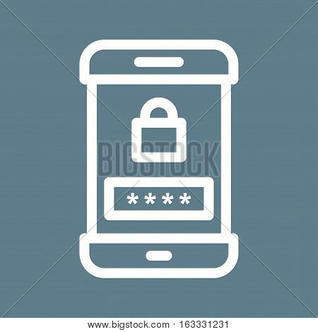 Passcode, security, lock icon vector image. Can also be used for smartphone. Suitable for mobile apps, web apps and print media.