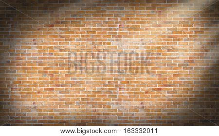 Brick wall and vintage background texture concept - Old vintage brick wall with day light effect texture and background. Use for brick artwork concept.