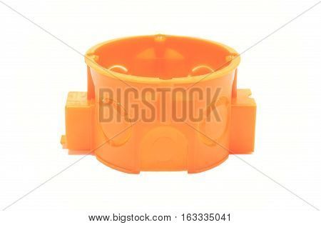 Orange Electrical Box On White Background