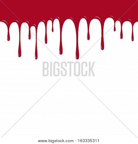 Paint Red Color Dropping, Color Droping Background Vector Illustration