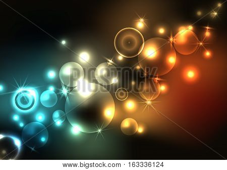 Abstract soft bokeh and lights. Vector illustration.