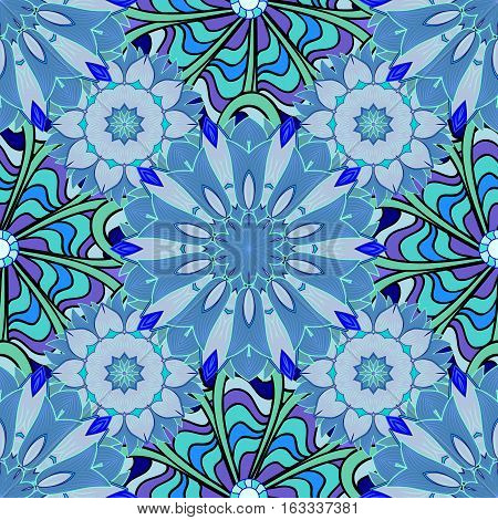 Mandalas Background. Vector Illustration Texture. Colorful Elements.