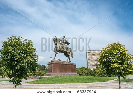 Monument Amir Timur In Tashkent, Uzbekistan.