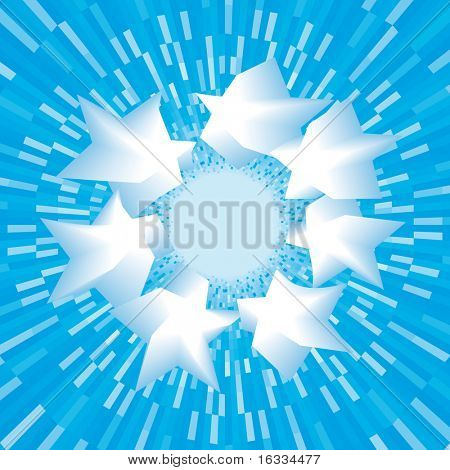 Blau Glanz Vektor Hintergrund mit Sternen
