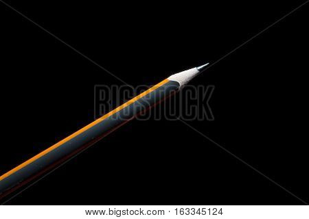 Black Pencil On Black Background