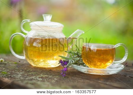 Green Tea In Beautiful Cup