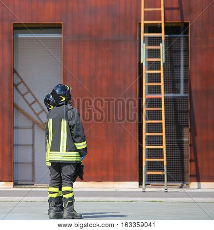 Firefighters During A Training Exercise