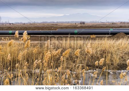 Construction Of Gas Pipeline Trans Adriatic Pipeline - Tap In North Greece.