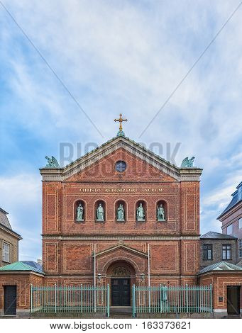 Saint Ansgar's Cathedral in Copenhagen Denmark is the principal church of the Roman Catholic Diocese of Copenhagen which encompasses all of Denmark.