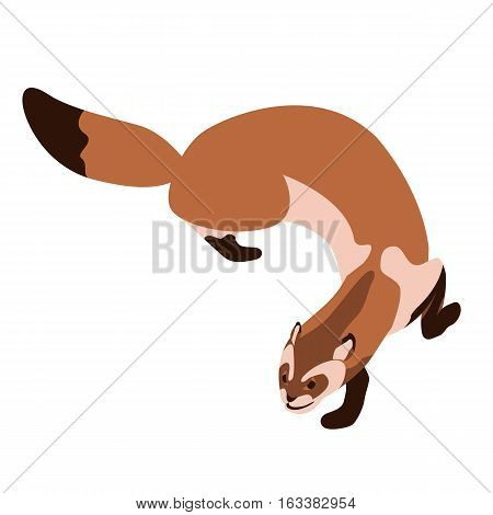 ferret vector illustration style Flat side profile