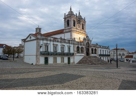 The Church of Nossa Senhora da Nazare (Church of Our Lady of Nazare) is an imposing church located on the hilltop O Sitio overlooking Nazare Portugal