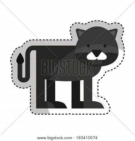 cute panter character icon vector illustration design