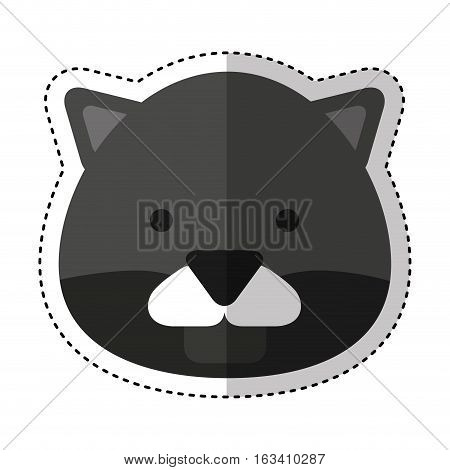cute panter character icon vector illustration design