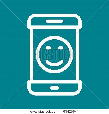 Smartphone, happy, snapchat icon vector image. Can also be used for smartphone. Suitable for mobile apps, web apps and print media.