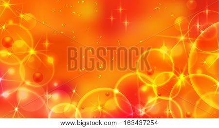 Colorful abstract festive background with soft bokeh and lights. Vector illustration.