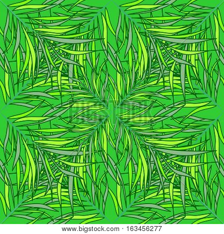 Seamless Grass Vector Texture. Green Grass Meadow Grass Pattern Grass Seamless Texture Illustration