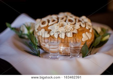 Traditional Polish Wedding Bread Detail