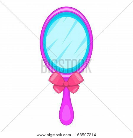 Hand mirror icon. Cartoon illustration of hand mirror vector icon for web design
