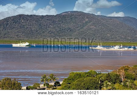 view of Cairns habour in Queensland Australia