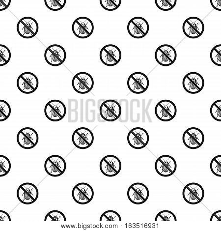 Prohibition sign colorado beetles pattern. Simple illustration of prohibition sign colorado beetles vector pattern for web