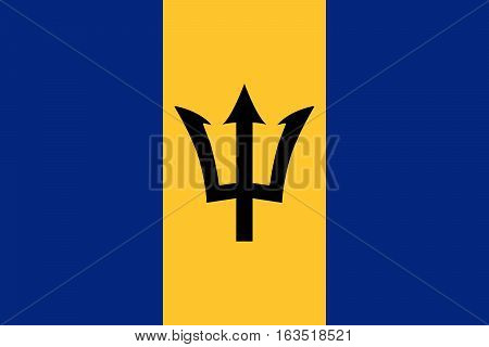 The Official vector flag of Barbados .