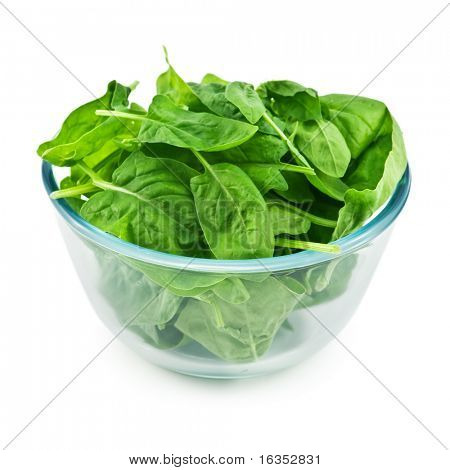 spinach isolated on white background