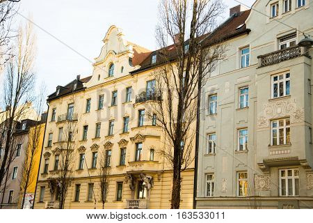 Old Town Old Building House in the City of Munich Sendling