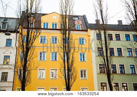 old houses in the city from munich